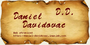 Daniel Davidovac vizit kartica